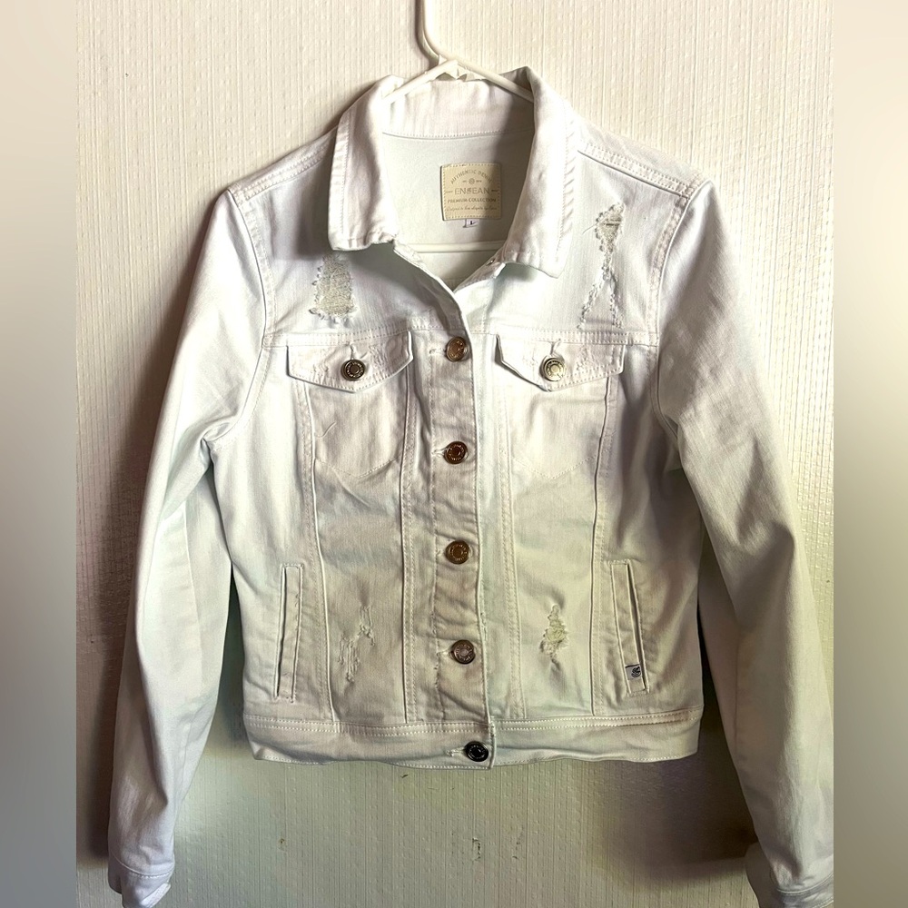 Stylish White Denim Jacket